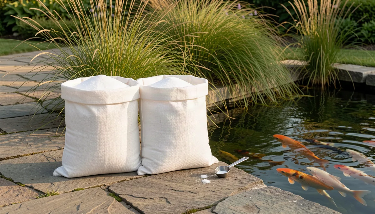 How much salt to add to a koi pond