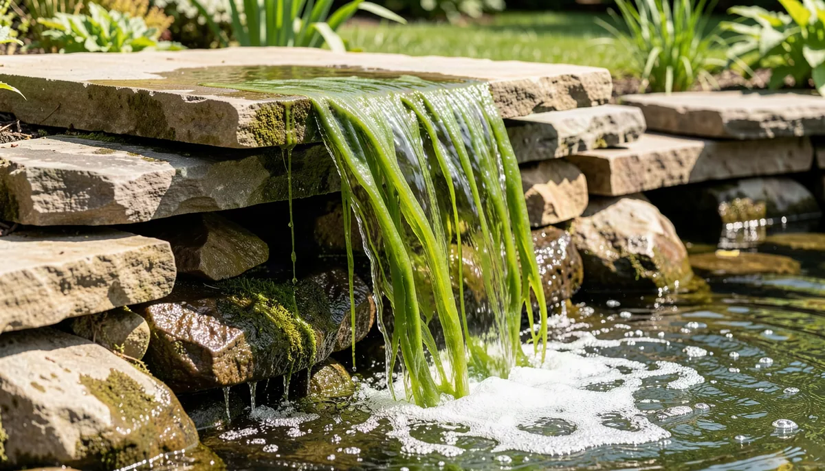 How to get rid of string algae on a waterfall and stream
